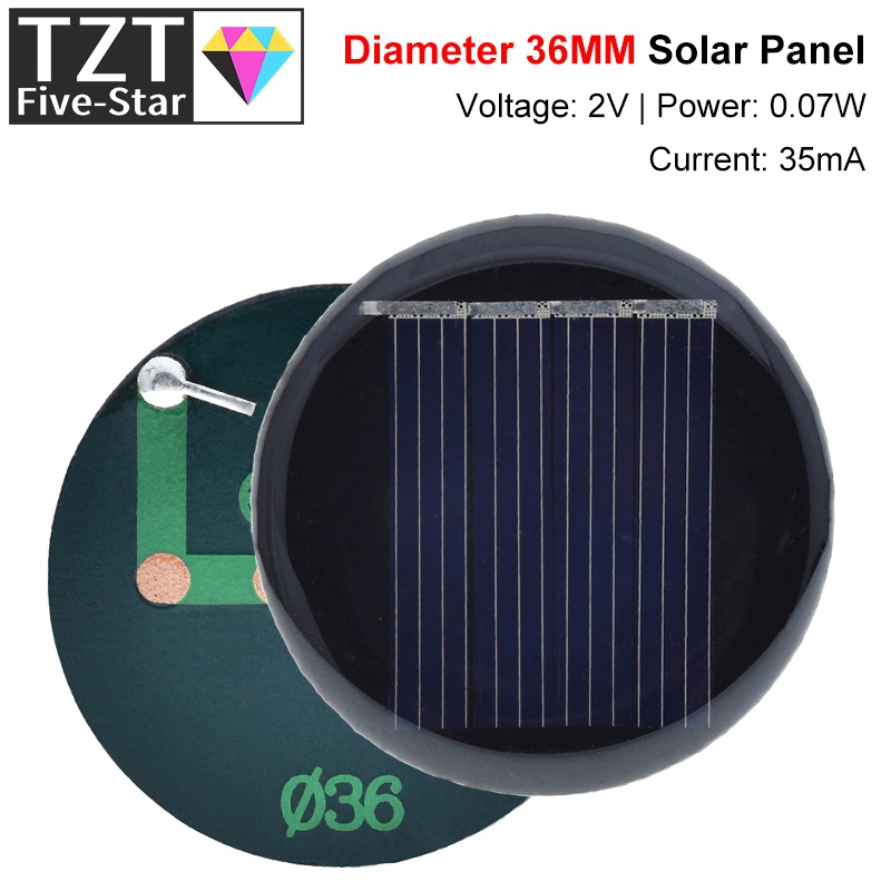 1/3/5PCS 2V 35mA 0.07W D36MM P - Solar Charger Panel Foldable 评论和价格