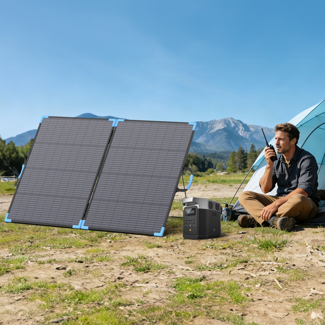E-POWO 20V Bifacial Solar Pane - Solar Charger Panel Foldable 评论和价格